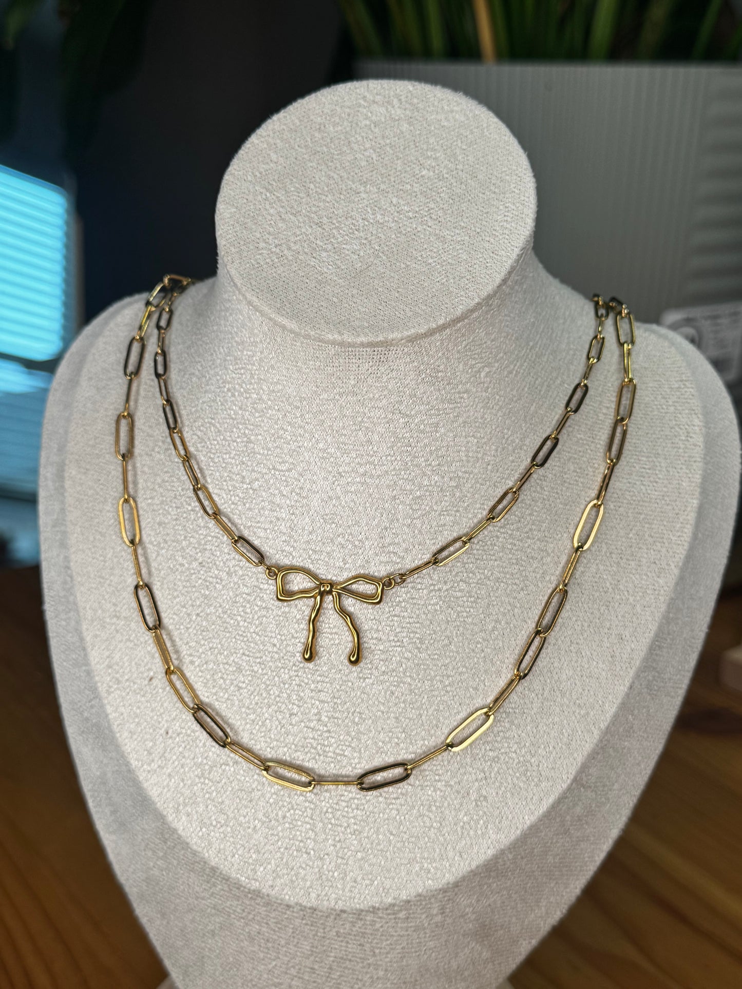 Collar Doble con Lazo