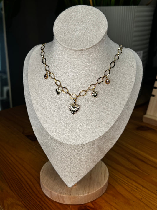 Collar Charms y Relicario pequeño