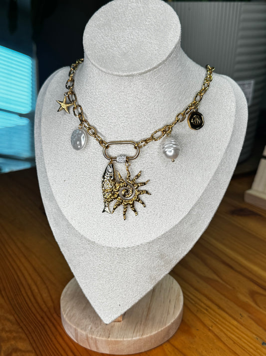 Collar Charms y Hebilla Sol Enrroscao