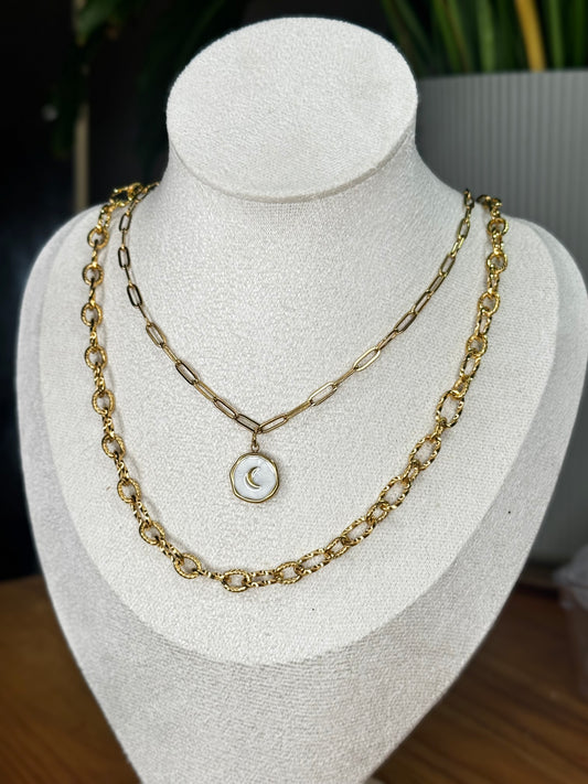 Collar Doble con Cruz